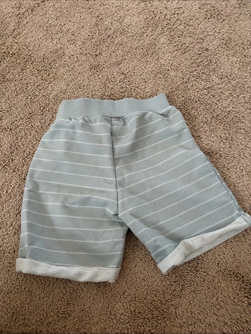 Calvin Klein Boys Sage Green Striped Short Set
